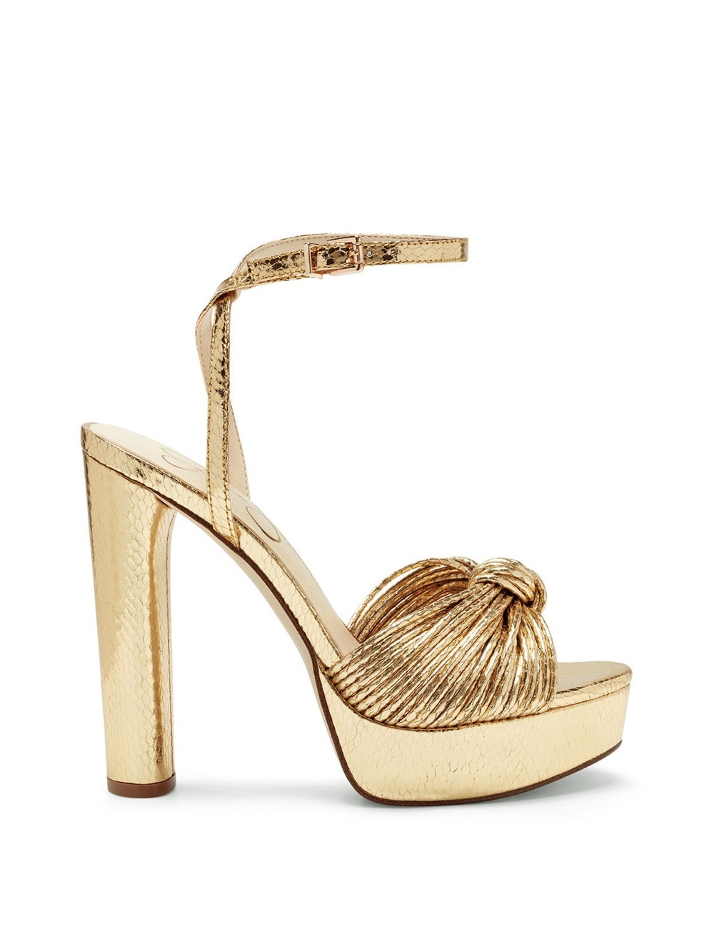 Jessica Simpson Metallic Gold Platform Heels